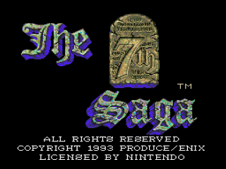 Elnard title screen for Super Famicom